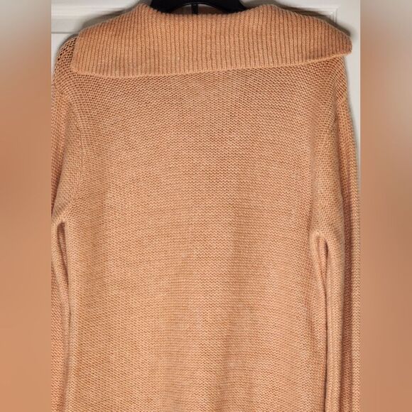 Vintage Sears 38 Coral Knit Longsleeve Pockets WOOL MOHAIR Blend Women's Sweater - Picture 9 of 10